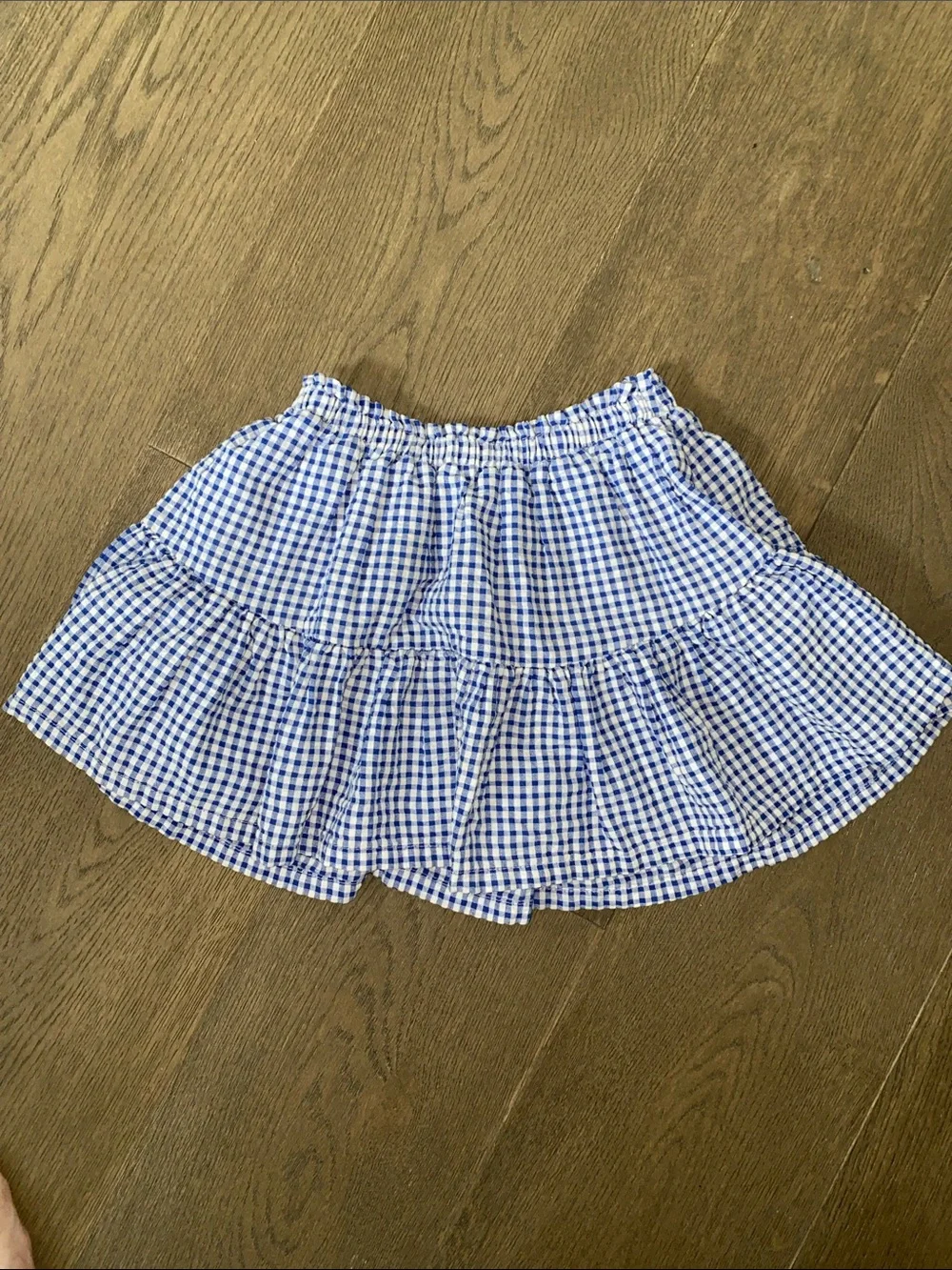 Old Navy Blue Gingham Ruffle Skirt - Women